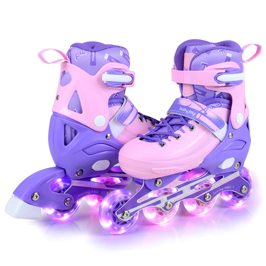 Adjustable Light-Up Inline Skates, Toddlers 5-7, Purple Toy Sports Purple at Gallery Canada