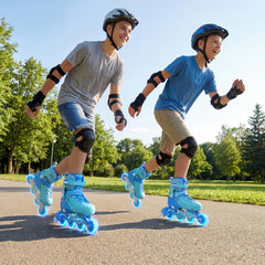 Light-Up Kids Inline Skates, 4-Size Adjustable, Ages 9-14, Blue Toy Sports Blue at Gallery Canada