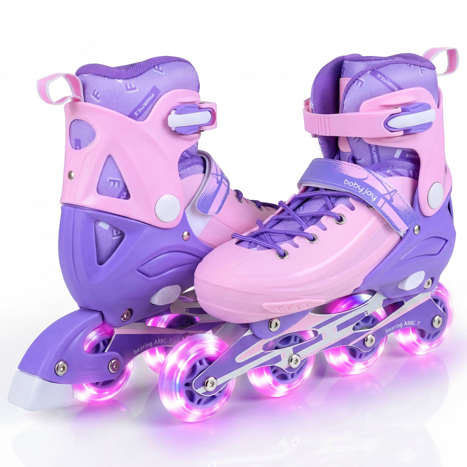 Adjustable Light-Up Inline Skates, 4-Size, Ages 9-14, Purple Toy Sports Purple at Gallery Canada