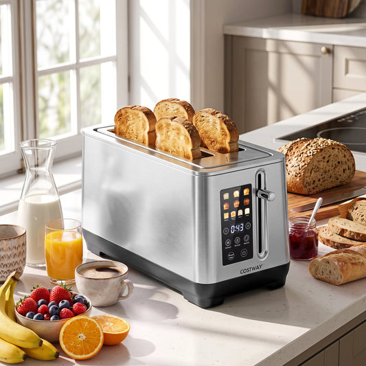 4 Slice Toaster, 6 Browning Levels, 4 Bread Types, Silver Small Appliances Silver at Gallery Canada