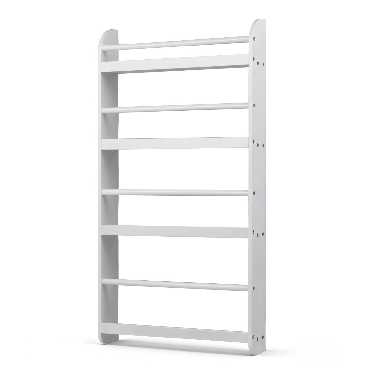 4-Tier Bookshelf Organizer for Toys and Books with Basswood Crossbar, White Bookcases White at Gallery Canada