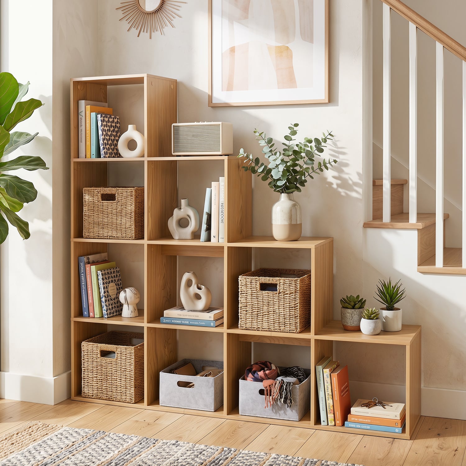 4-Tier Bookshelf, with Anti-Tipping Kits, Natural Bookcases at Gallery Canada