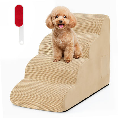 4-Tier Foam Dog Steps With Washable Cover, Beige Dog Supplies at Gallery Canada