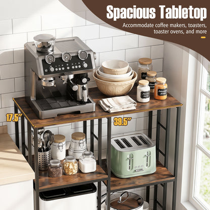 4-Tier Heavy-Duty Kitchen Baker's Rack, Brown Baker's Racks at Gallery Canada