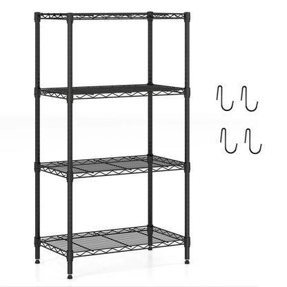 4-Tier Metal Storage Shelving Unit Set of 2, Black Garages at Gallery Canada