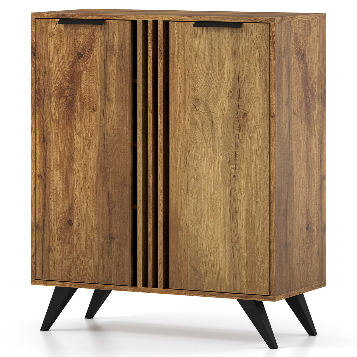 4-Tier Hidden Shoe Cabinet, 2 Doors, Natural Shoe Racks & Storage Benches at Gallery Canada