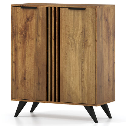 4-Tier Hidden Shoe Cabinet, 2 Doors, Natural Shoe Racks & Storage Benches at Gallery Canada