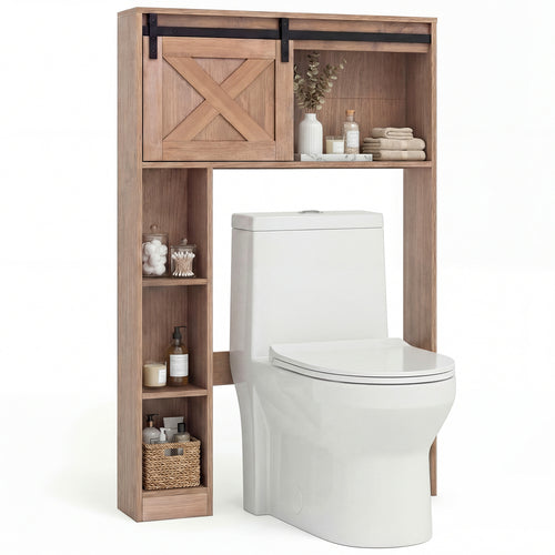 4-Tier Over The Toilet Storage Cabinet, Brown