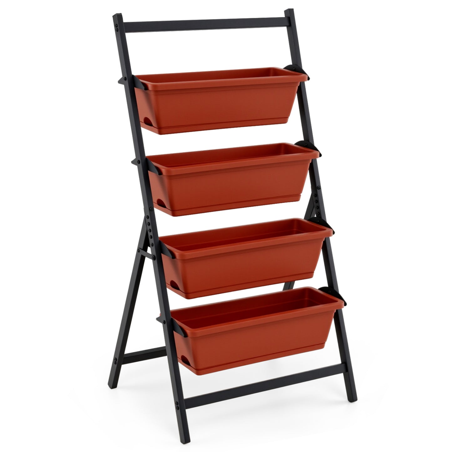 4-Tier Vertical Raised Garden Bed, Red Raised Garden Beds Red at Gallery Canada