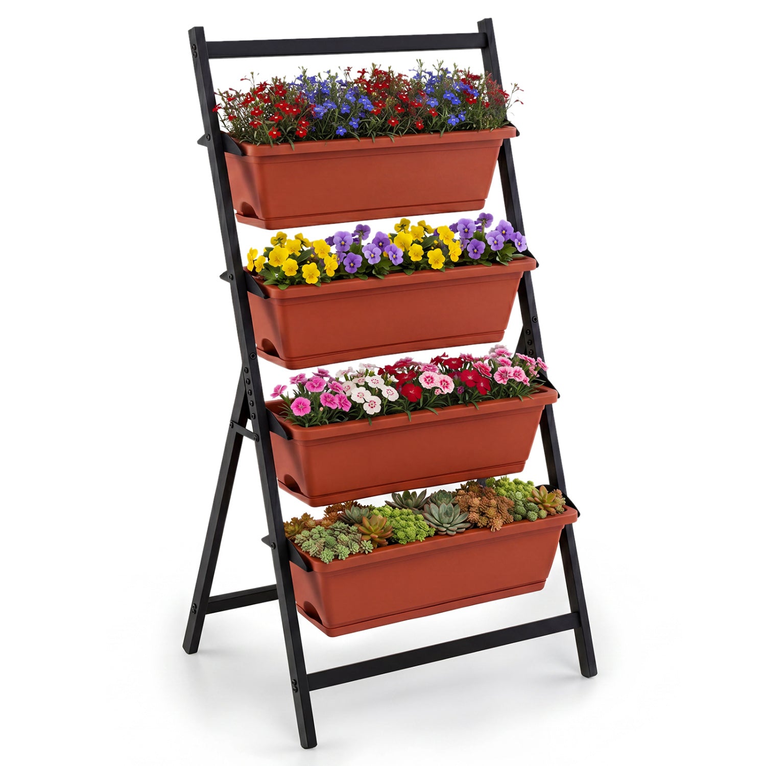 4-Tier Vertical Raised Garden Bed, Red Raised Garden Beds at Gallery Canada
