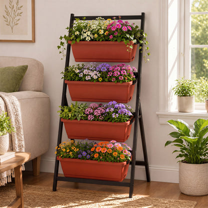 4-Tier Vertical Raised Garden Bed, Red Raised Garden Beds at Gallery Canada
