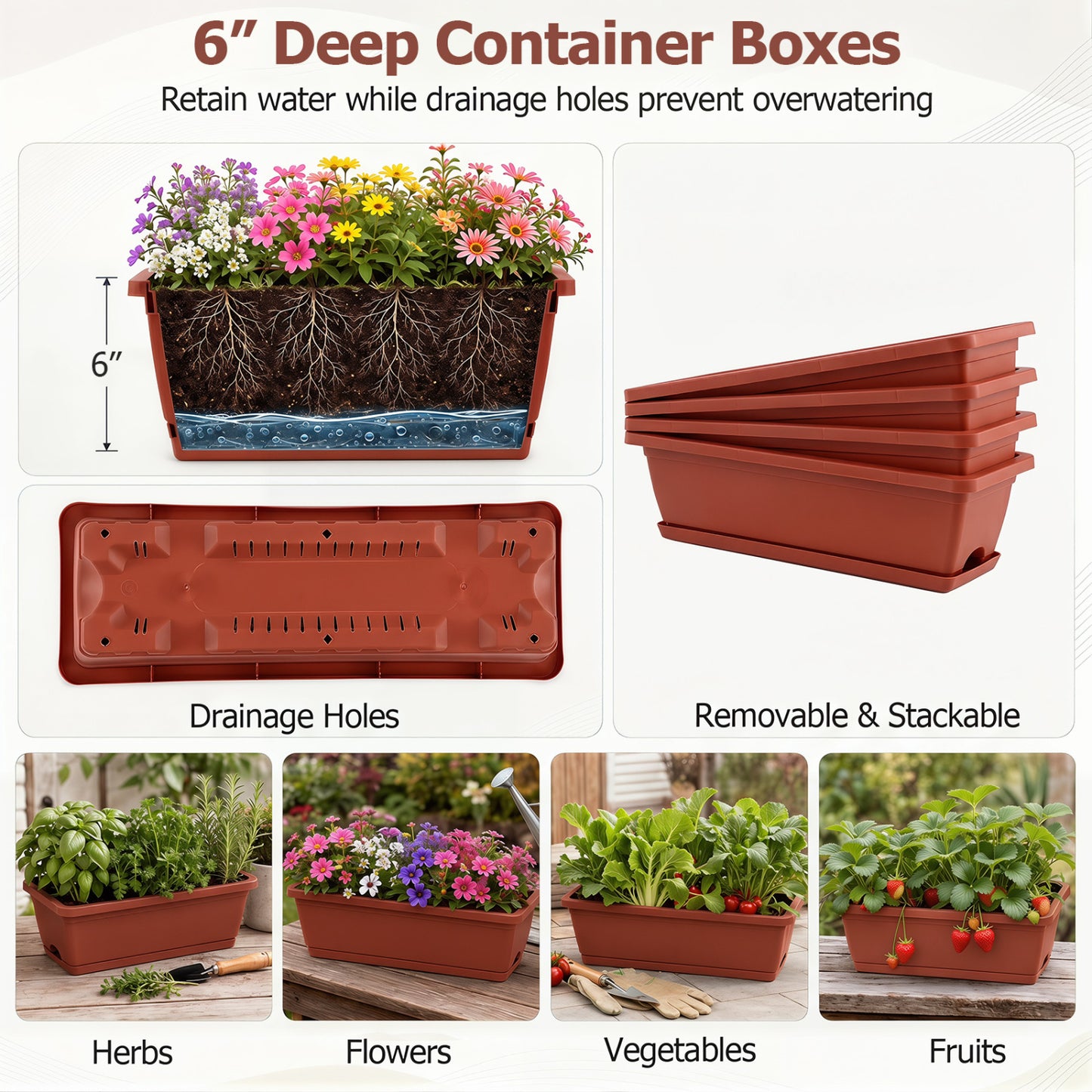 4-Tier Vertical Raised Garden Bed, Red Raised Garden Beds at Gallery Canada