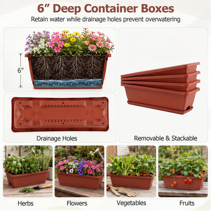 4-Tier Vertical Raised Garden Bed, Red Raised Garden Beds at Gallery Canada