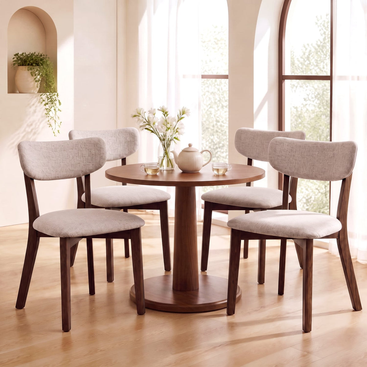 Upholstered Dining Chairs, Solid Wood Frame, Brown Dining Chairs at Gallery Canada