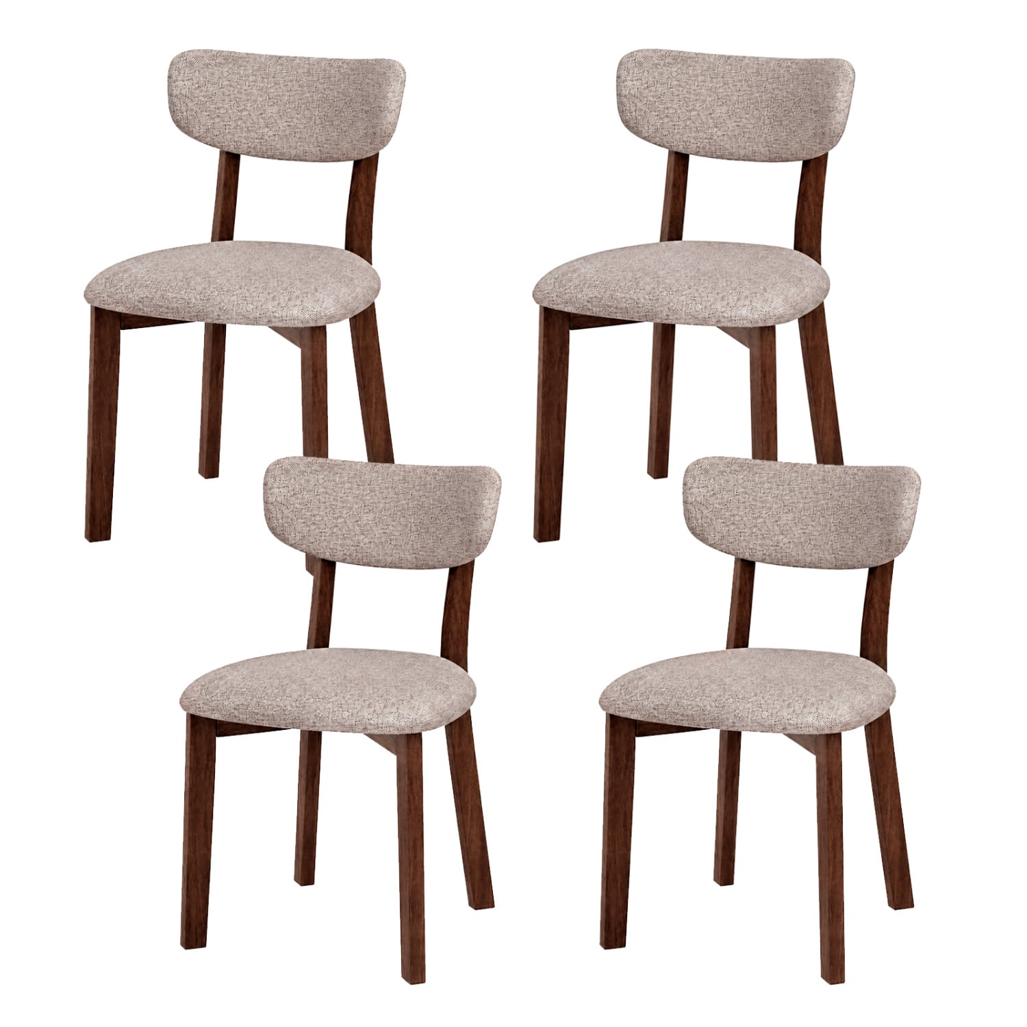 Upholstered Dining Chairs, Solid Wood Frame, Brown Dining Chairs Brown at Gallery Canada