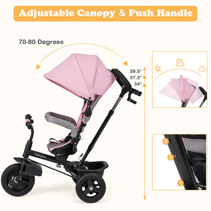 4-In-1 Baby Tricycle With Reversible Seat, Pink Baby Strollers at Gallery Canada