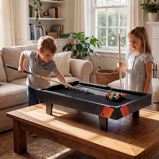 4 in 1 Combo Game Table Set with Billiards, Black Game Room Black at Gallery Canada