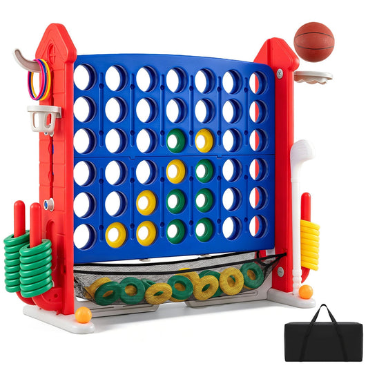 Height Adjustable Row Connect Game, Red Lawn Games Red at Gallery Canada