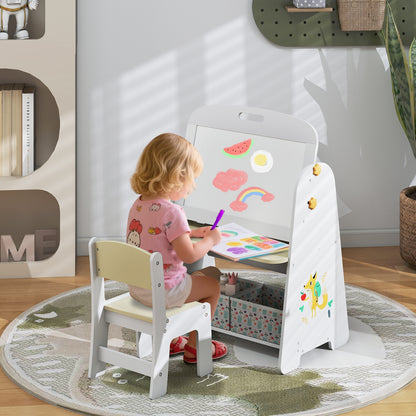 4-in-1 Kids Table And Chair Set, Natural Kids Table & Chair Sets at Gallery Canada