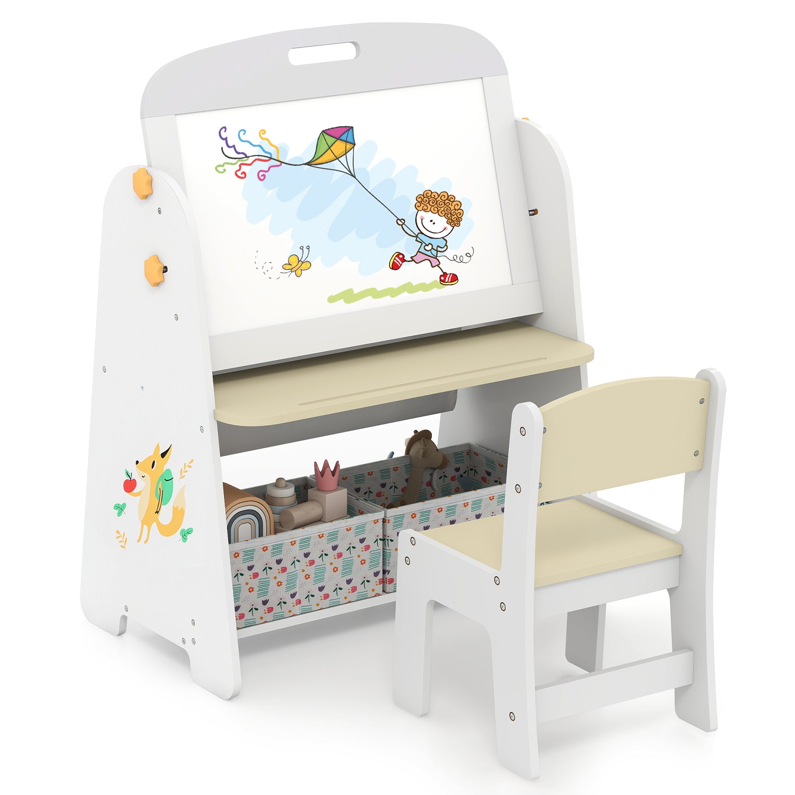 4-in-1 Kids Table And Chair Set, Natural Kids Table & Chair Sets Natural at Gallery Canada