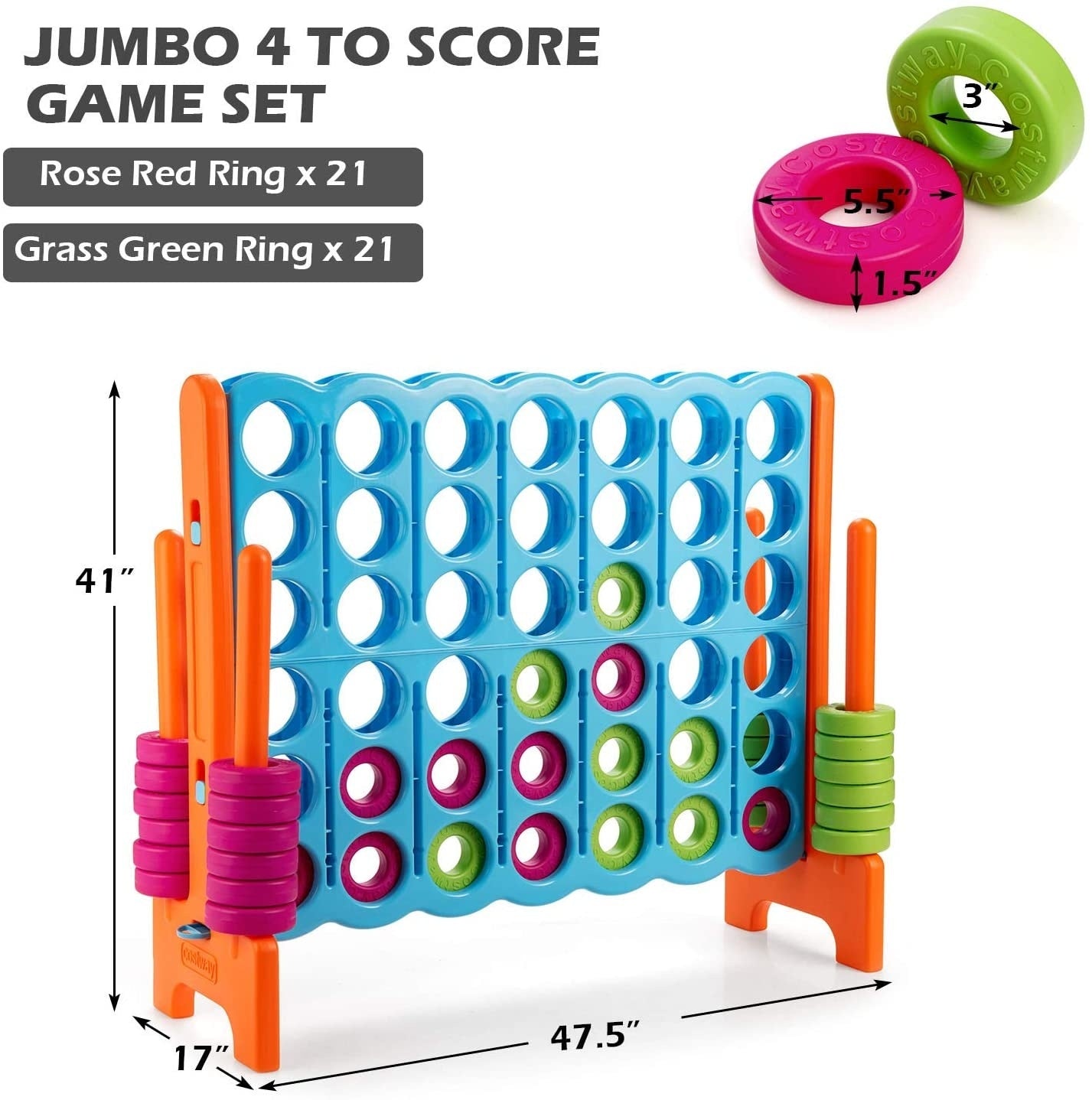 Giant Jumbo 4 In A Row Game Set, Light Blue Lawn Games at Gallery Canada