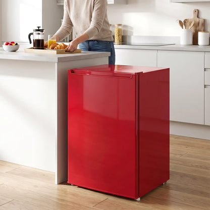 Upright Freezer 2.1 Cubic Feet, Reversible Door, 2 Shelves, Red Small Kitchen Appliances at Gallery Canada