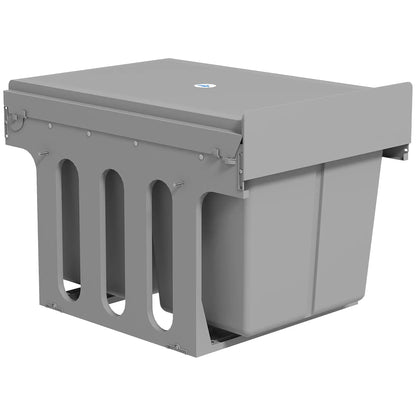 Pull Out Bin, Under Sink Garbage Can, 2 Compartments, 4 Gallon Each, Light Grey, Light Grey Household Supplies Light Grey at Gallery Canada