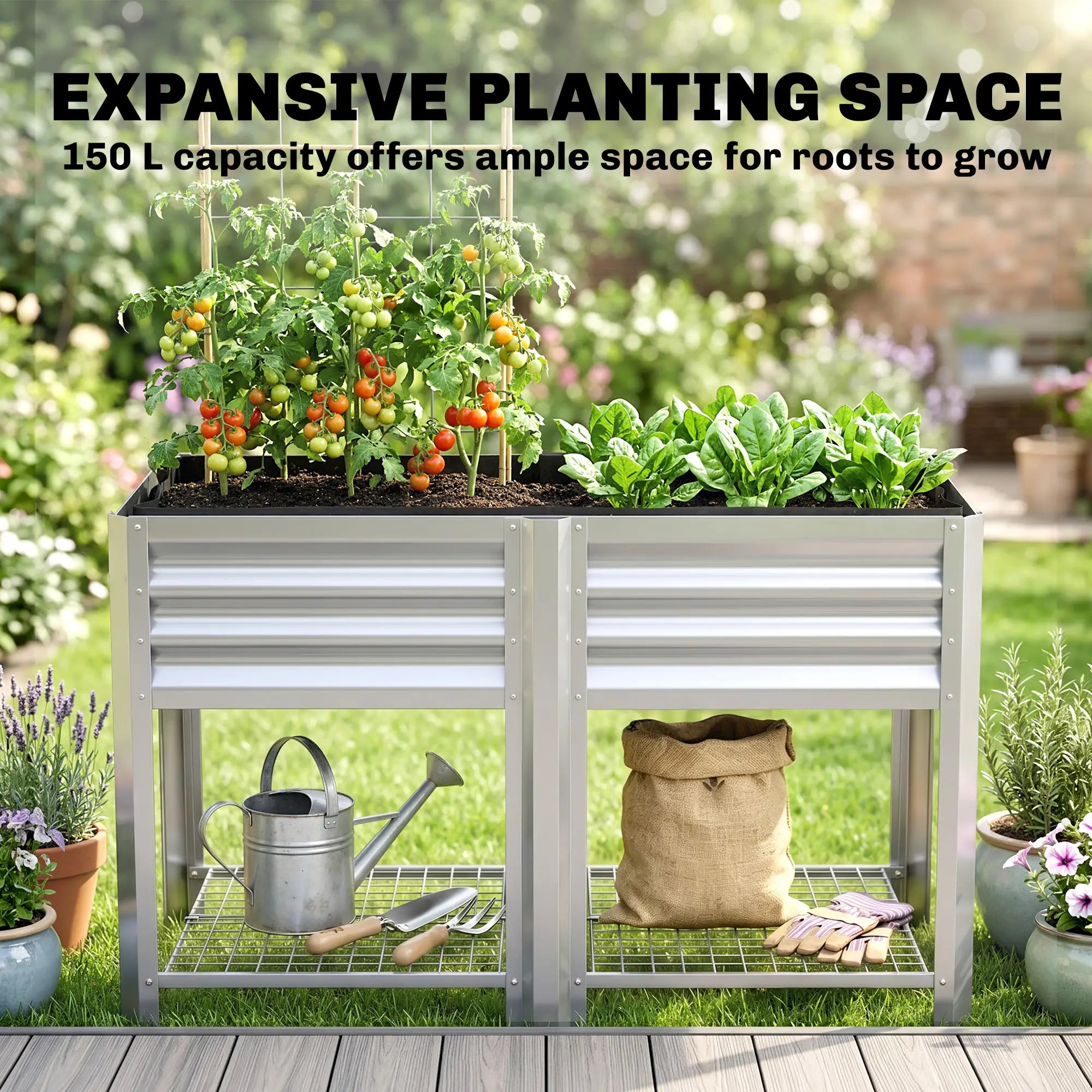 Raised Garden Bed With Legs, 31.5
