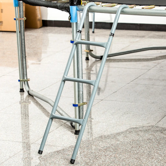 Steel Trampoline Ladder, 3-Step, Fits 12ft & 14ft, 330 lbs Trampolines Silver at Gallery Canada