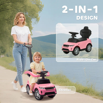Land Rover Discovery 2-in-1 Ride On Push Car with Storage, Pink Push Cars for Toddlers at Gallery Canada