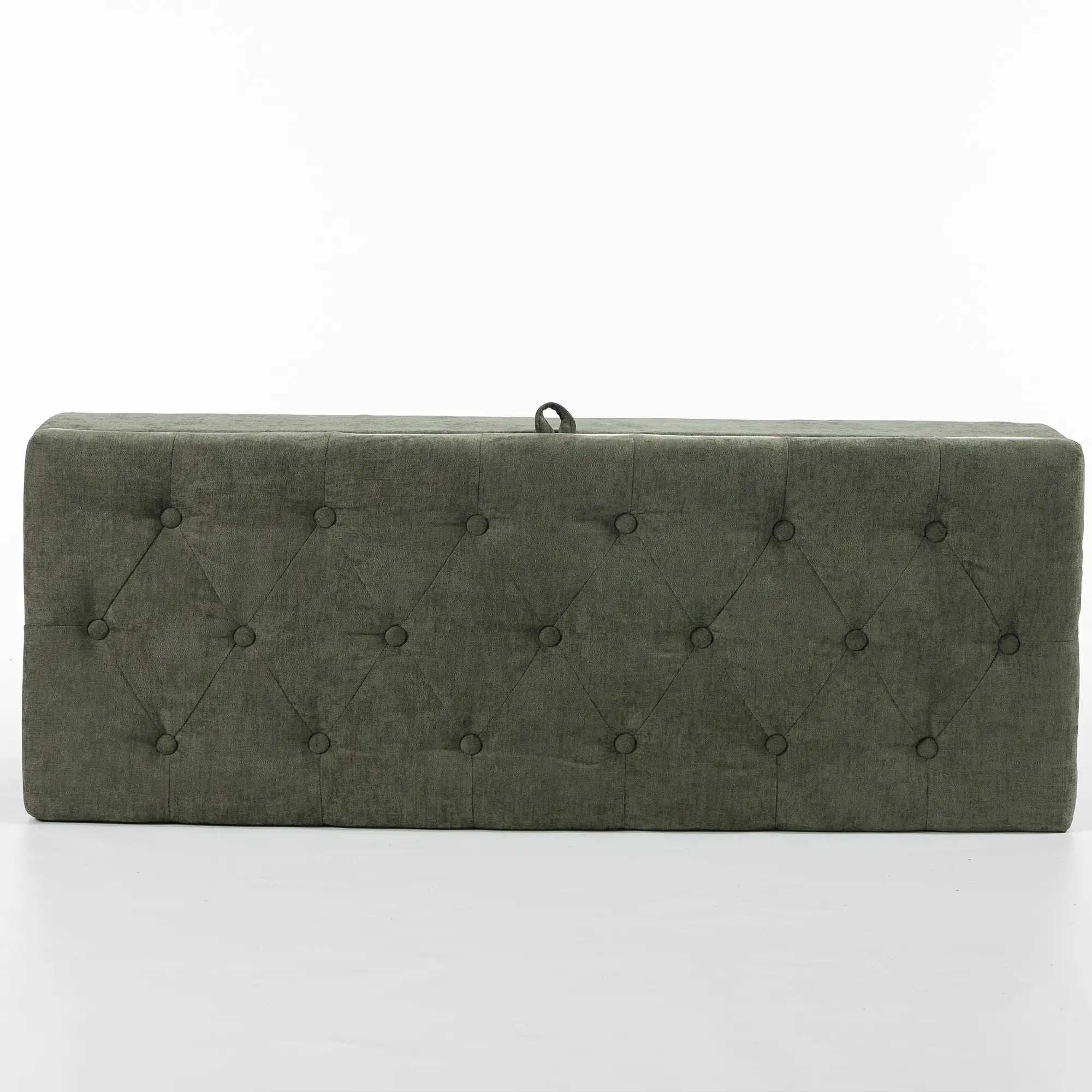 Storage Ottoman Bench, Linen-Look Seat, 264 LBS, Green Storage Ottomans & Benches at Gallery Canada