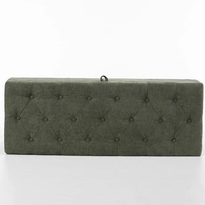 Storage Ottoman Bench, Linen-Look Seat, 264 LBS, Green Storage Ottomans & Benches at Gallery Canada