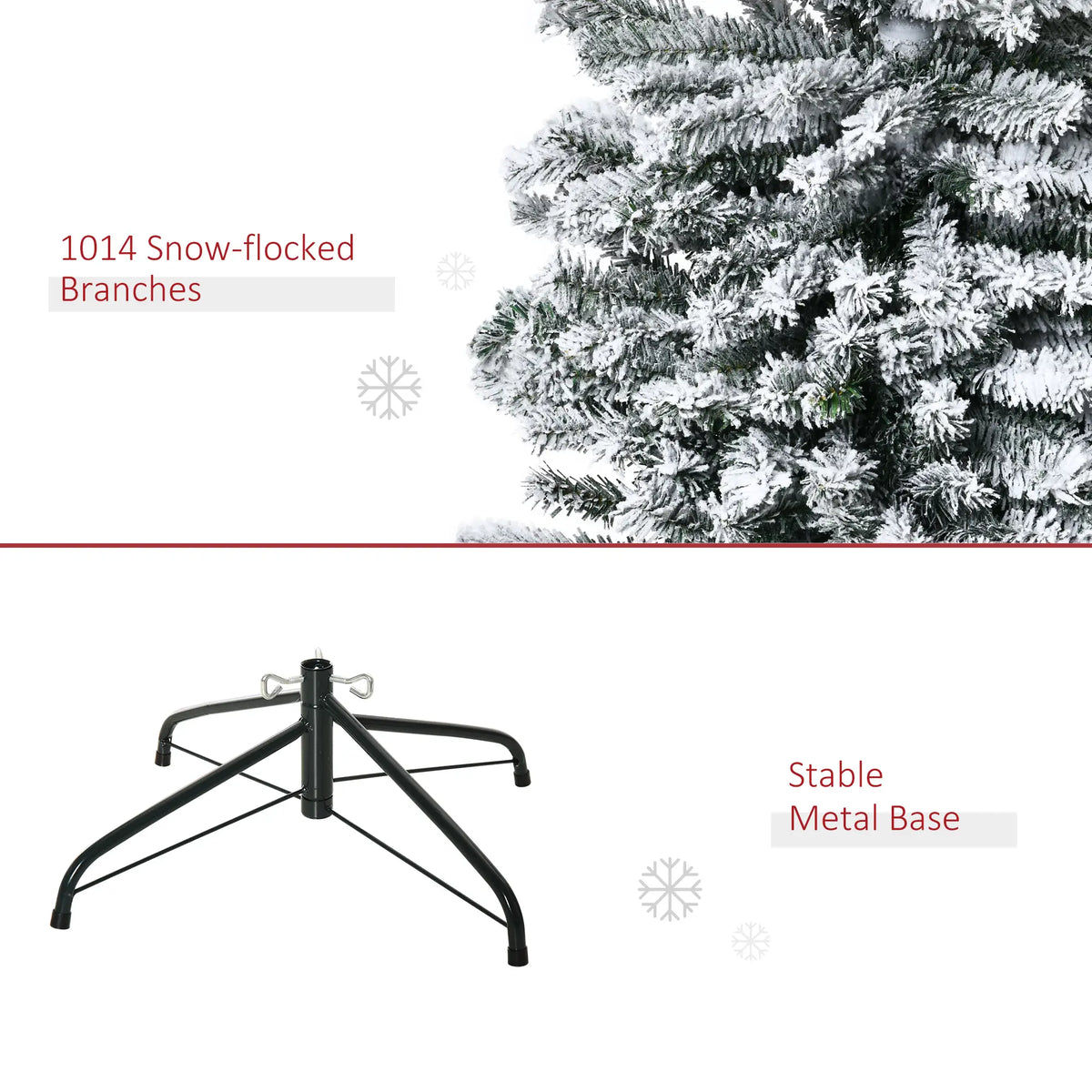 9ft Flocked Pencil Christmas Tree, Realistic Branch Tips, Green Pencil Christmas Trees at Gallery Canada