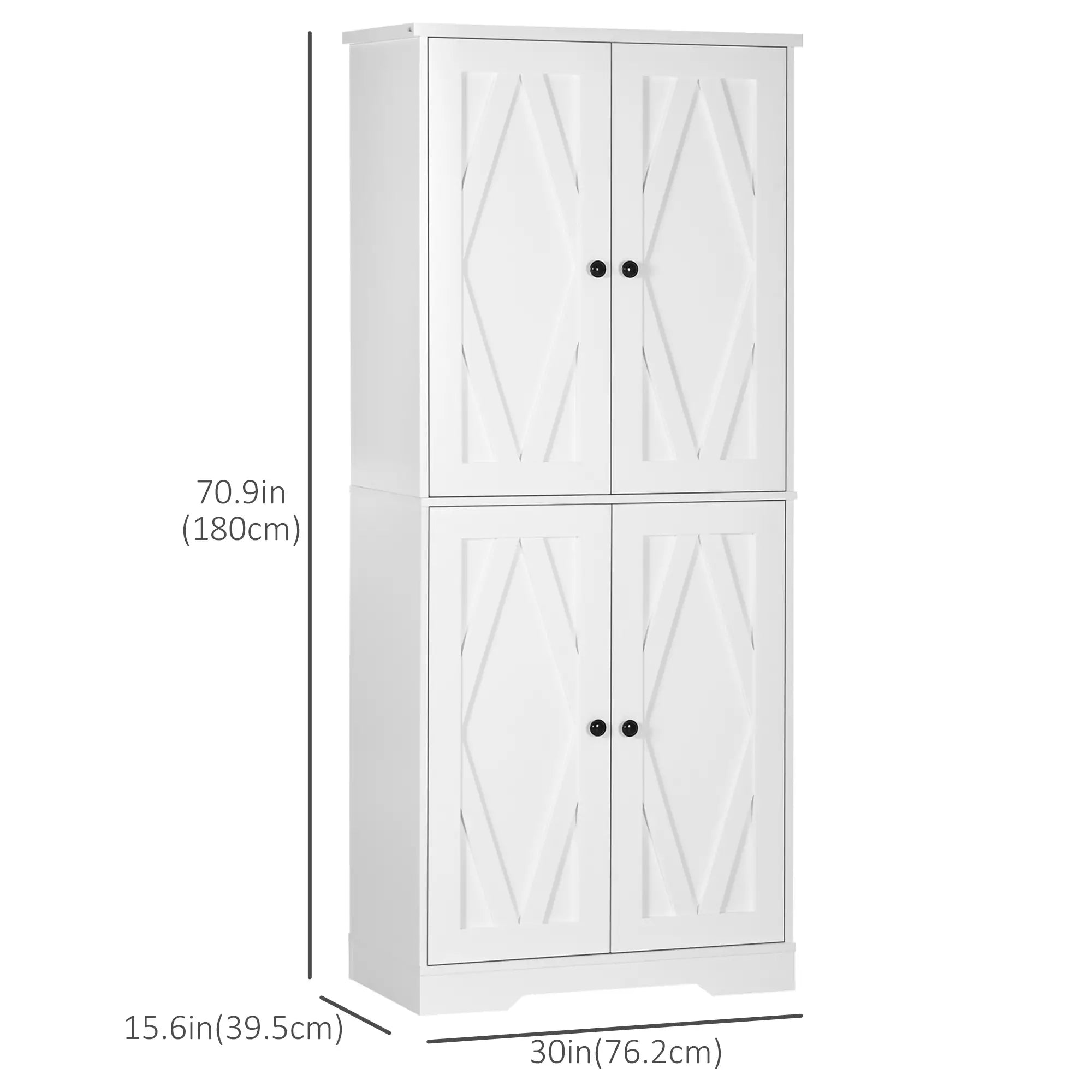 Freestanding Storage Cabinet, Kitchen Pantry with Doors, Shelves Kitchen Pantry Cabinets at Gallery Canada