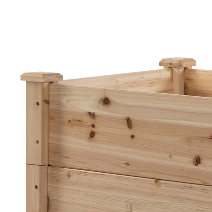 49x49x22 Inch 3-Tier Raised Garden Bed, Wooden Planter Kit, Natural Wooden Planter Boxes at Gallery Canada