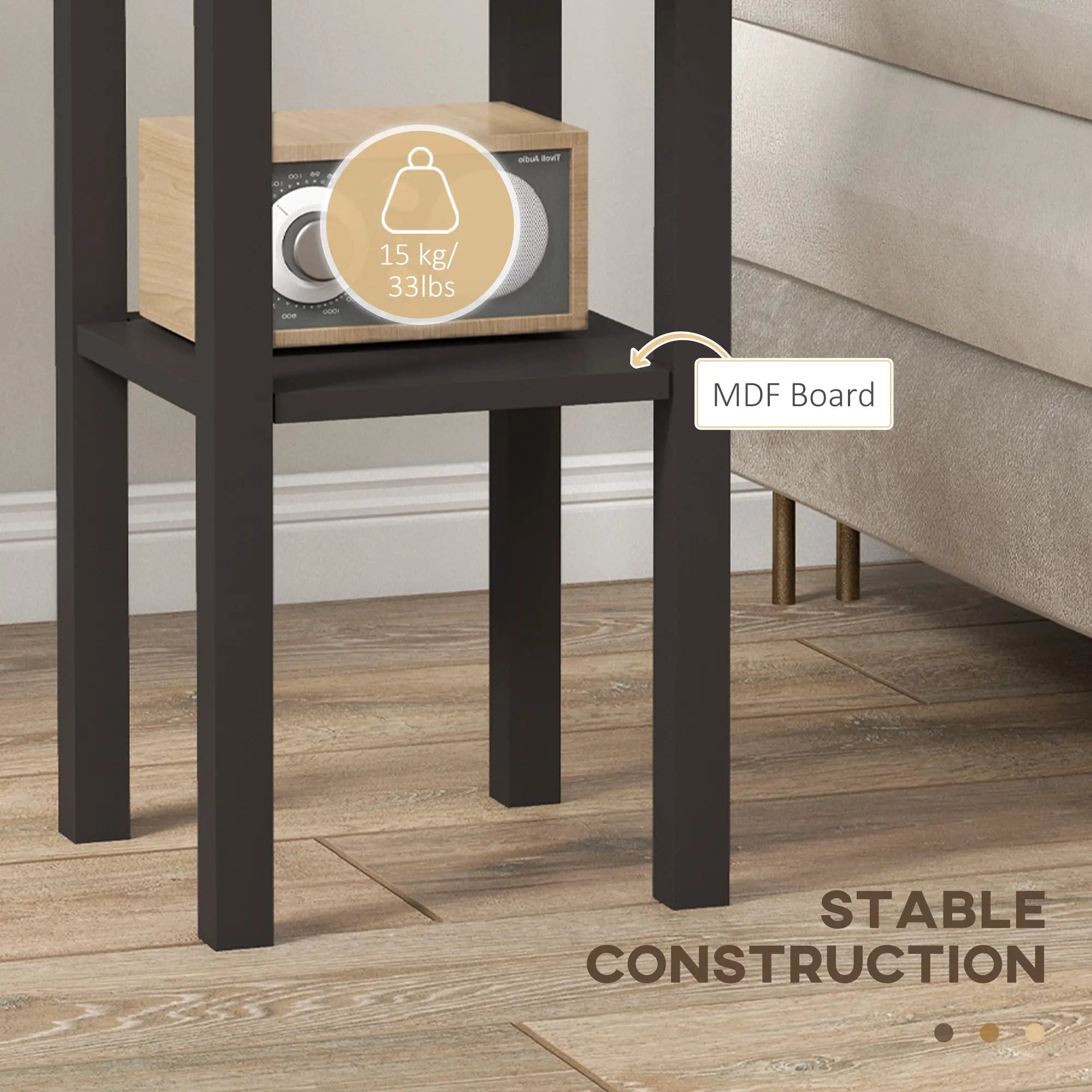 2-Tier Side Table with Drawer, Shelf, End Table for Living Room Side Tables at Gallery Canada