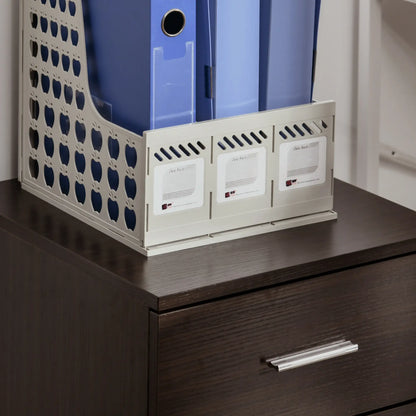 Mobile Vertical File Cabinet, 2 Drawers, Wheels, Letter or A4, Brown Office Cabinets & Cupboards at Gallery Canada