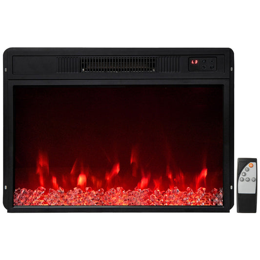 5000 BTU 23-Inch Electric Fireplace Insert, Black Fireplaces Black at Gallery Canada