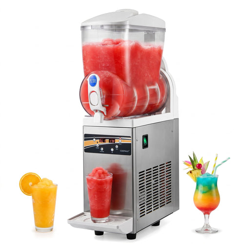 507 Oz Commercial Slushy Machine, Silver