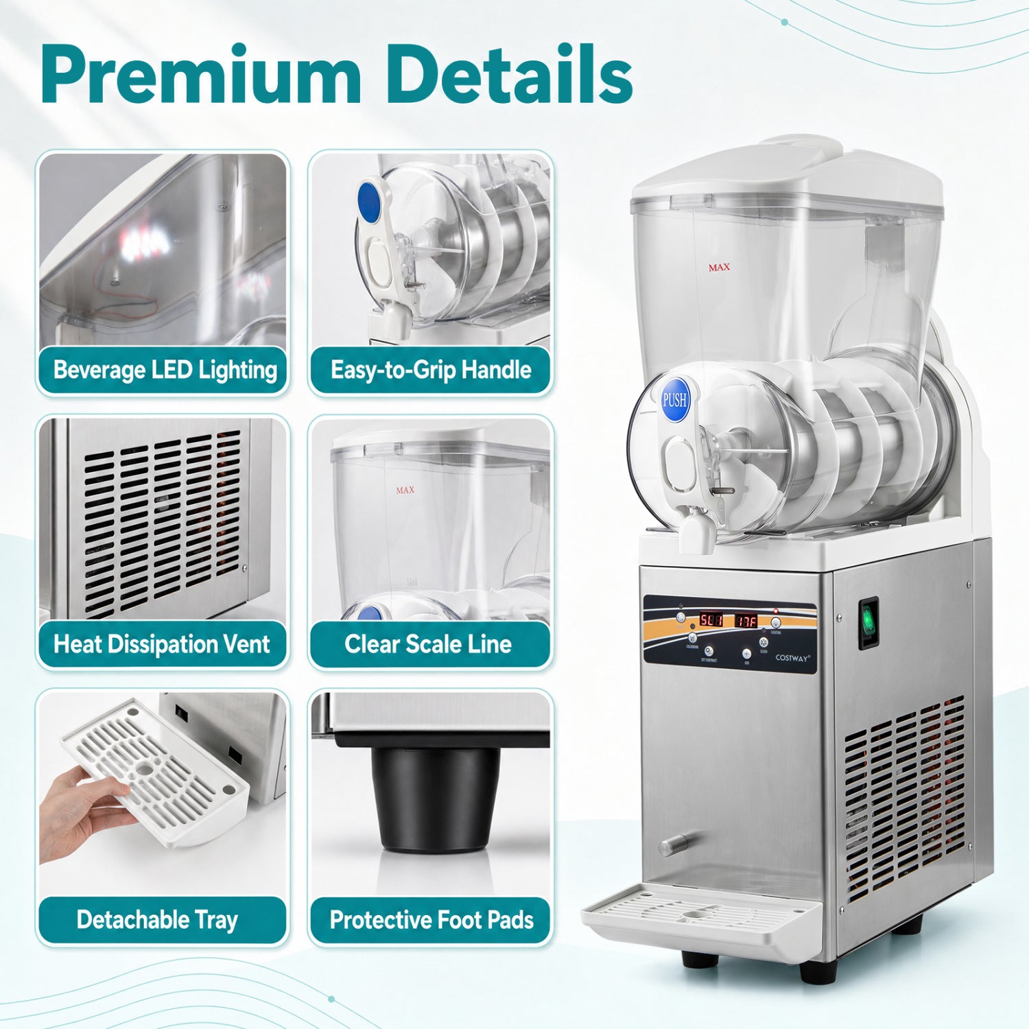 507 Oz Commercial Slushy Machine, Silver Ice Crushers & Shavers at Gallery Canada