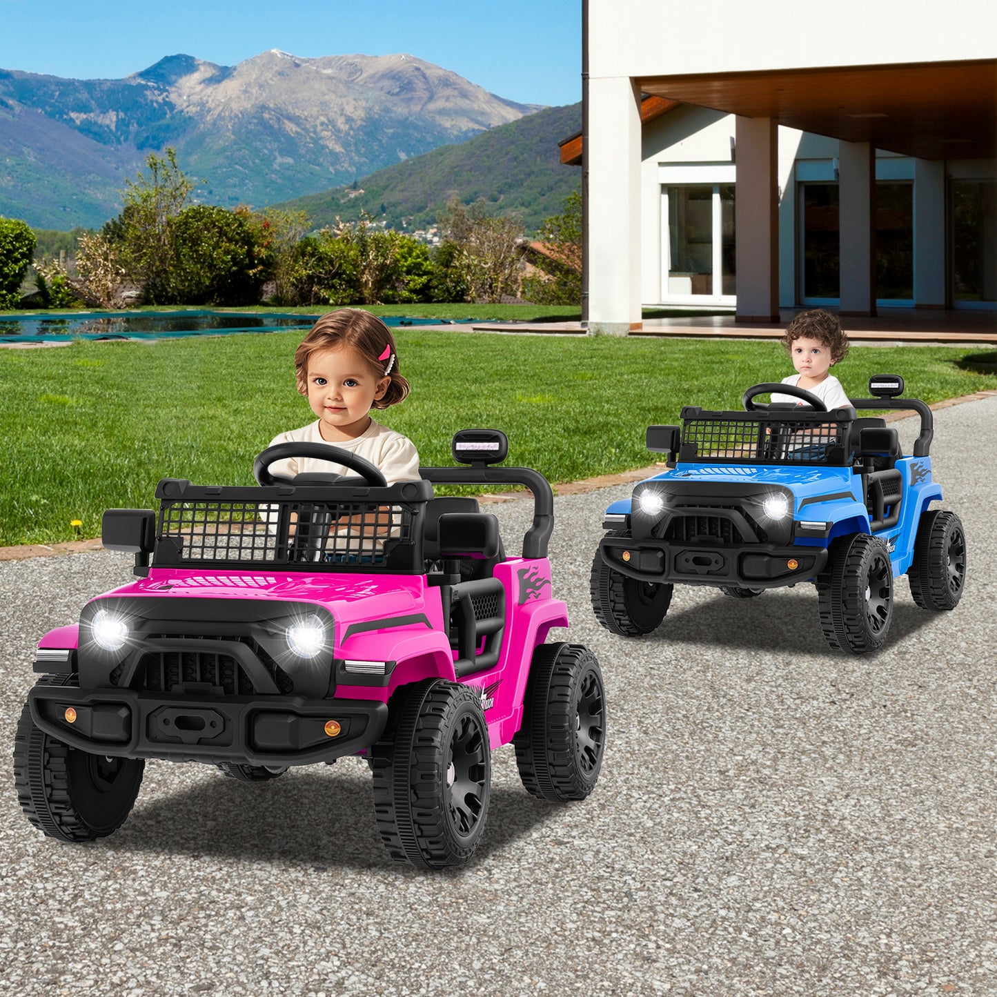 12V Kids Ride On Truck Car, Battery Powered Electric Vehicle, Navy Powered Ride On Toys at Gallery Canada