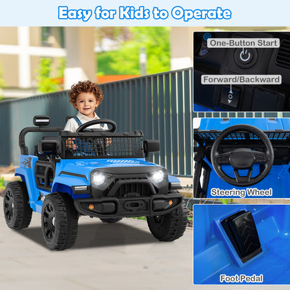 12V Kids Ride On Truck Car, Battery Powered Electric Vehicle, Navy Powered Ride On Toys at Gallery Canada