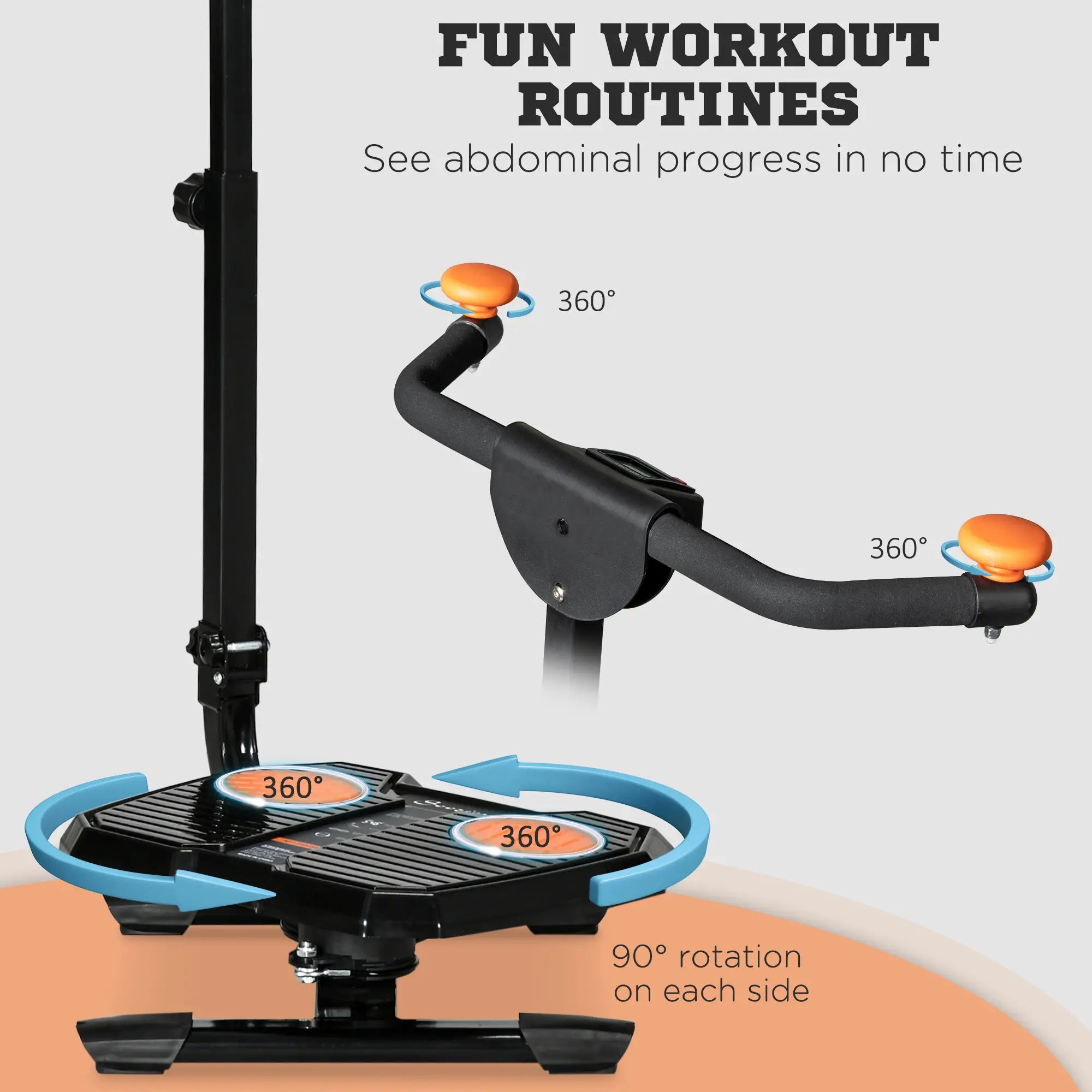Foldable Ab Twister Board, Waist Trimmer, Workout Equipment with Screen Aerobic Equipment at Gallery Canada