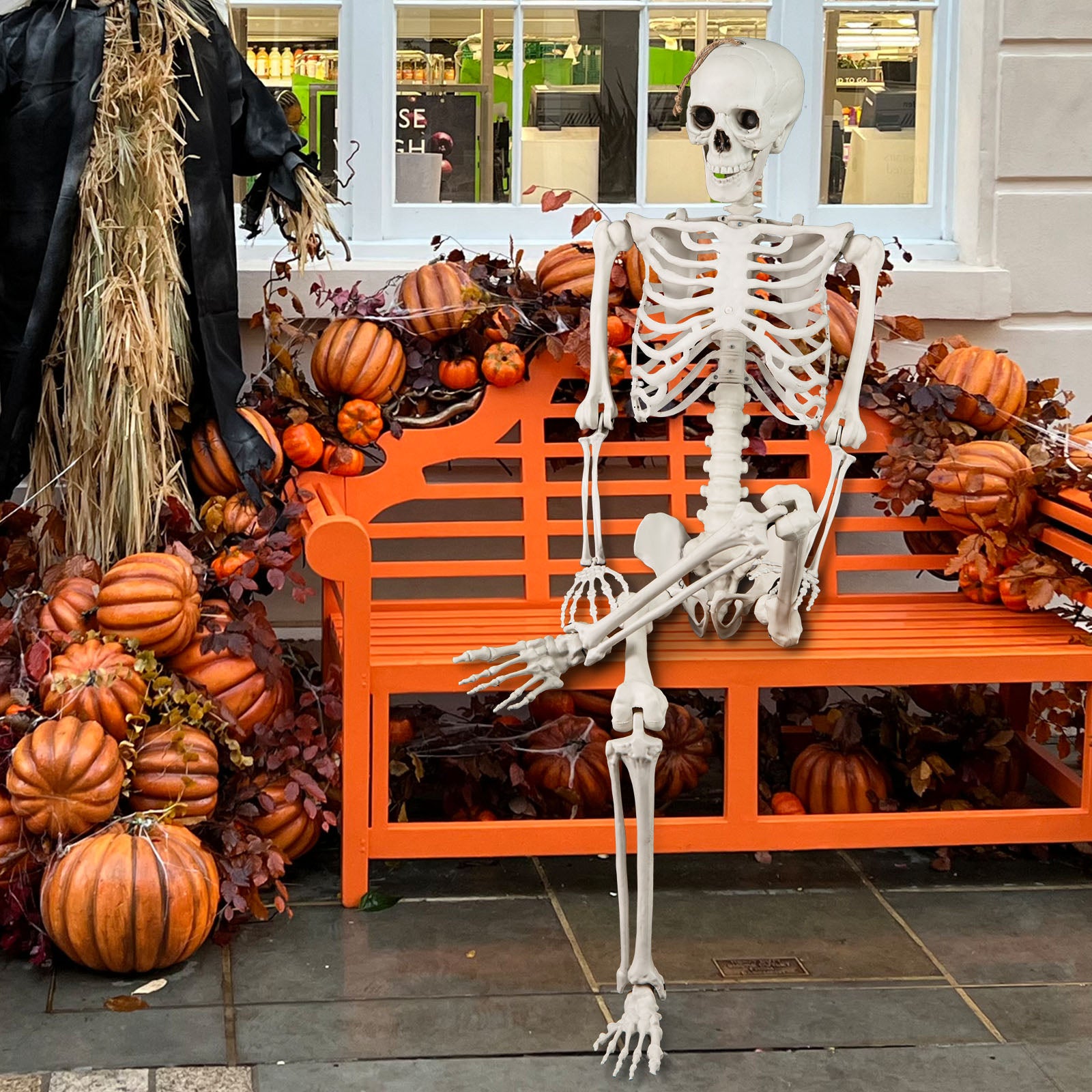 5.4 Ft Halloween Skeleton Decoration, White Halloween at Gallery Canada
