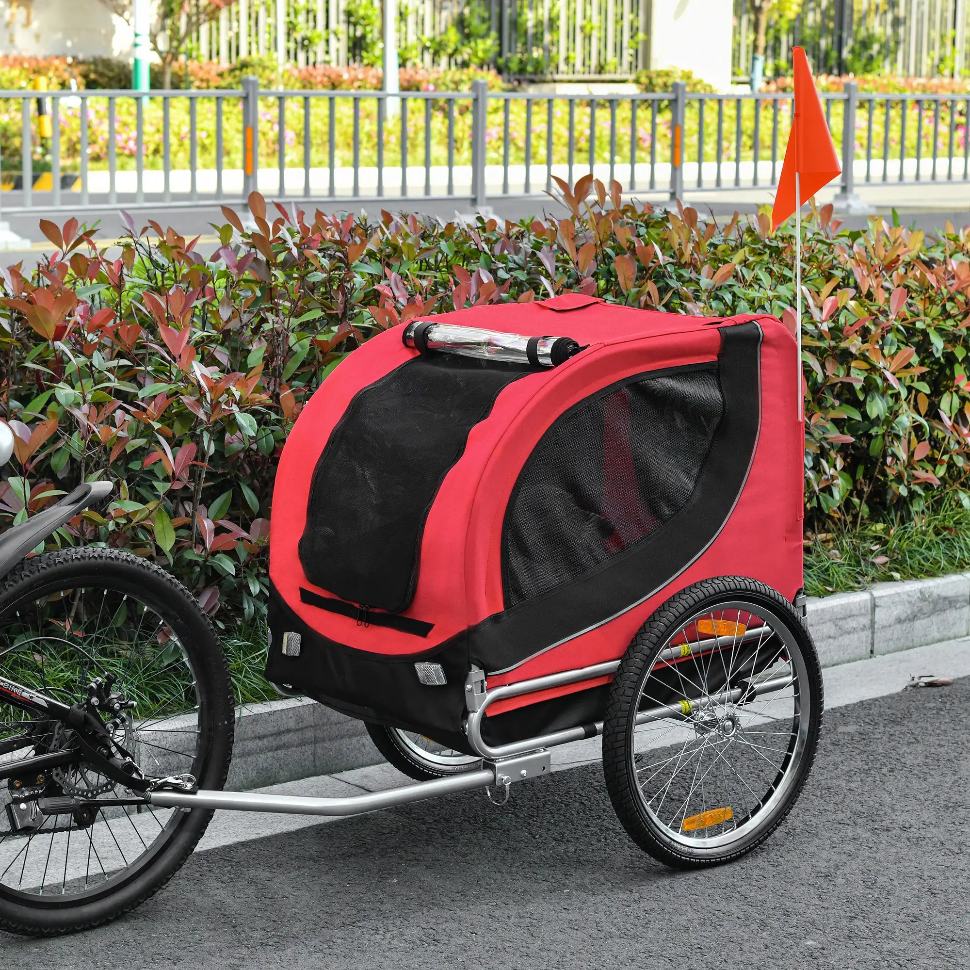 Dog Bike Trailer, Pet Cart Bicycle, Wagon Cargo Carrier, Red Dog Bike Trailers & Strollers at Gallery Canada