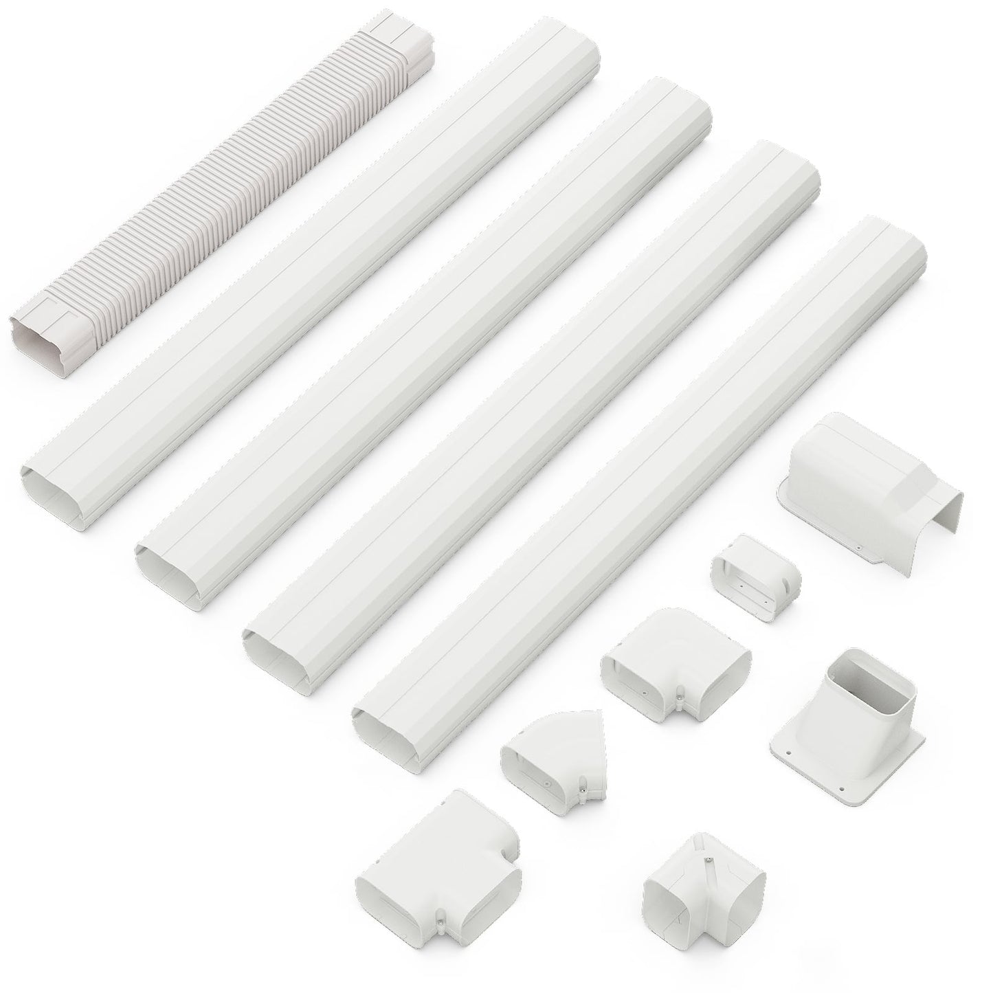 4 Inches W Mini PVC Cover Kit, 16.5ft, White Mini Split AC Parts & Accessories at Gallery Canada