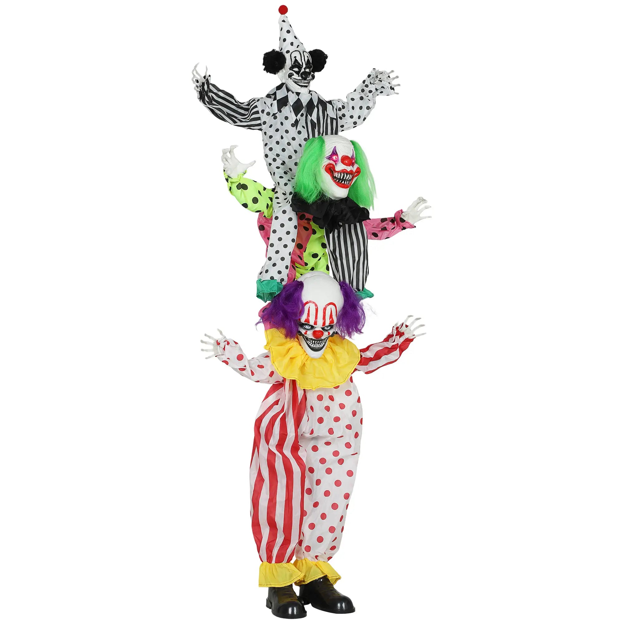 Life Size Animated Clown, Sound Activated, Red Halloween Decorations Multi Colour at Gallery Canada