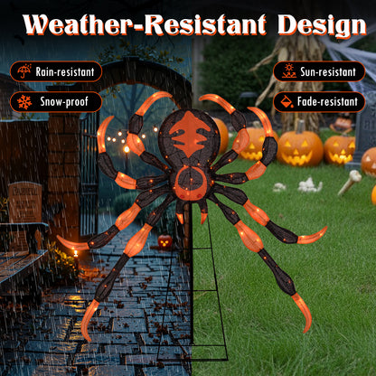 52 Inch Halloween Spider Decoration, 16 Flickering Warm White LEDs Halloween at Gallery Canada