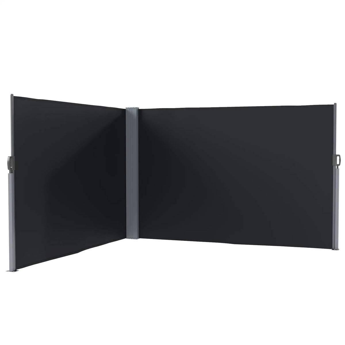 Retractable Double Side Awning, 79"x236", UV Resistant, Waterproof, Black Retractable Side Awning at Gallery Canada