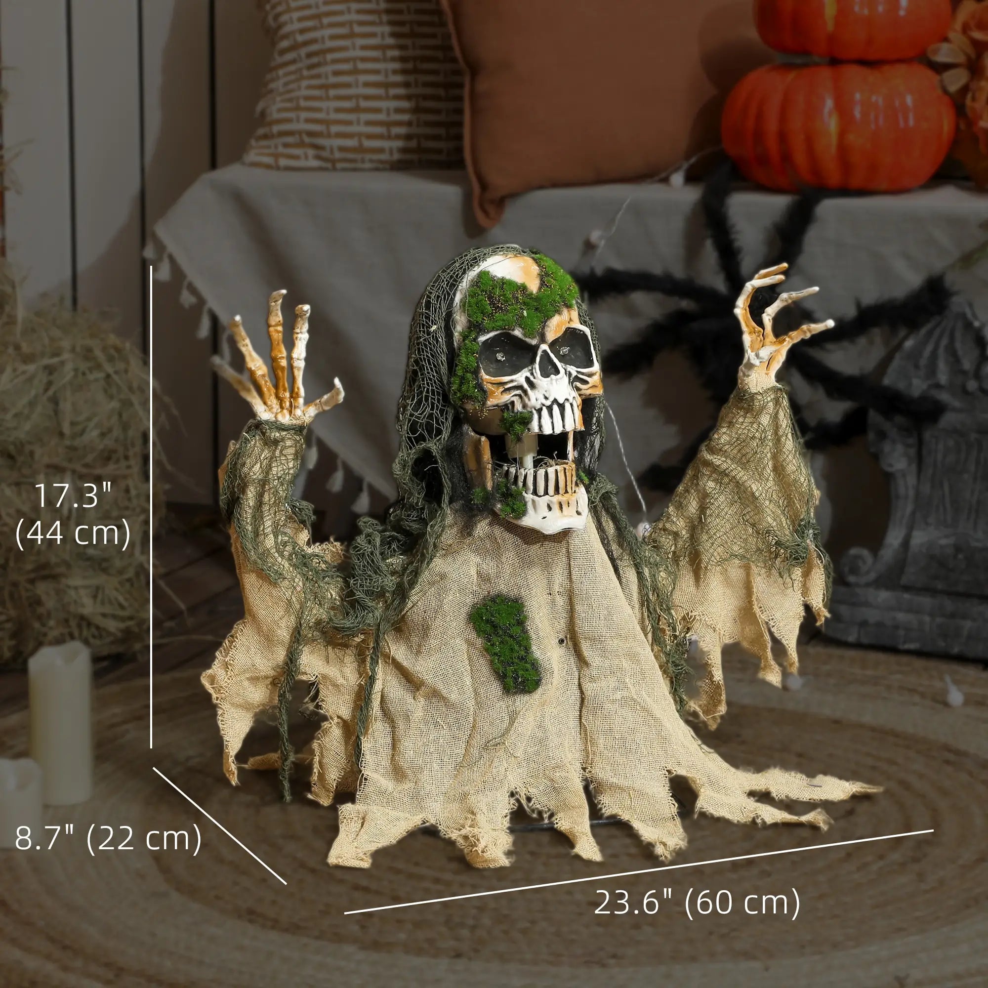 Animated Skeleton with LED Eyes, Battery Operated Halloween Decor Halloween Decorations at Gallery Canada